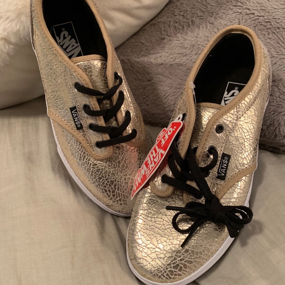 Gold Vans Sneakers brand new with tags